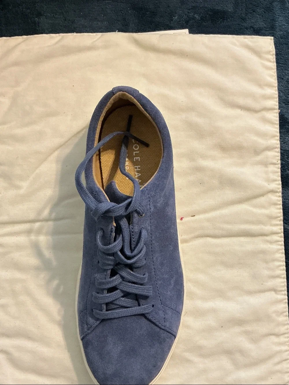 Cole Haan Navy Suede Low-Top Sneaker